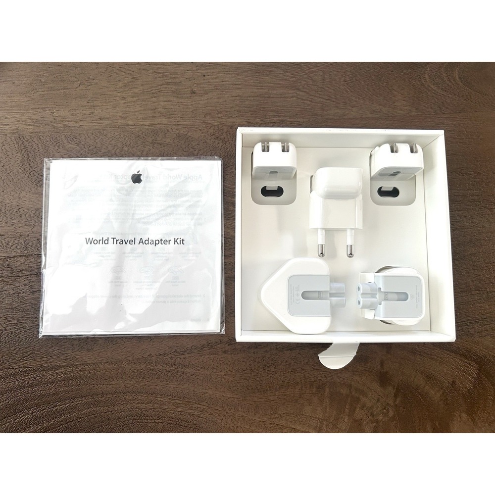Apple World Travel Adapter Kit MD837AM/A White MISSING EUROPE / BRAZIL ADAPTERS
